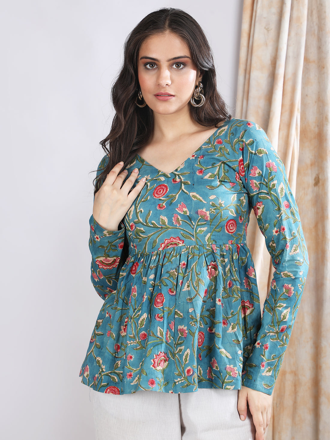 Mallika Full Sleeve Short Kurti