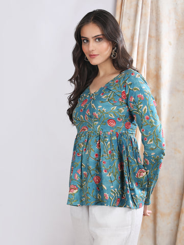 Mallika Full Sleeve Short Kurti