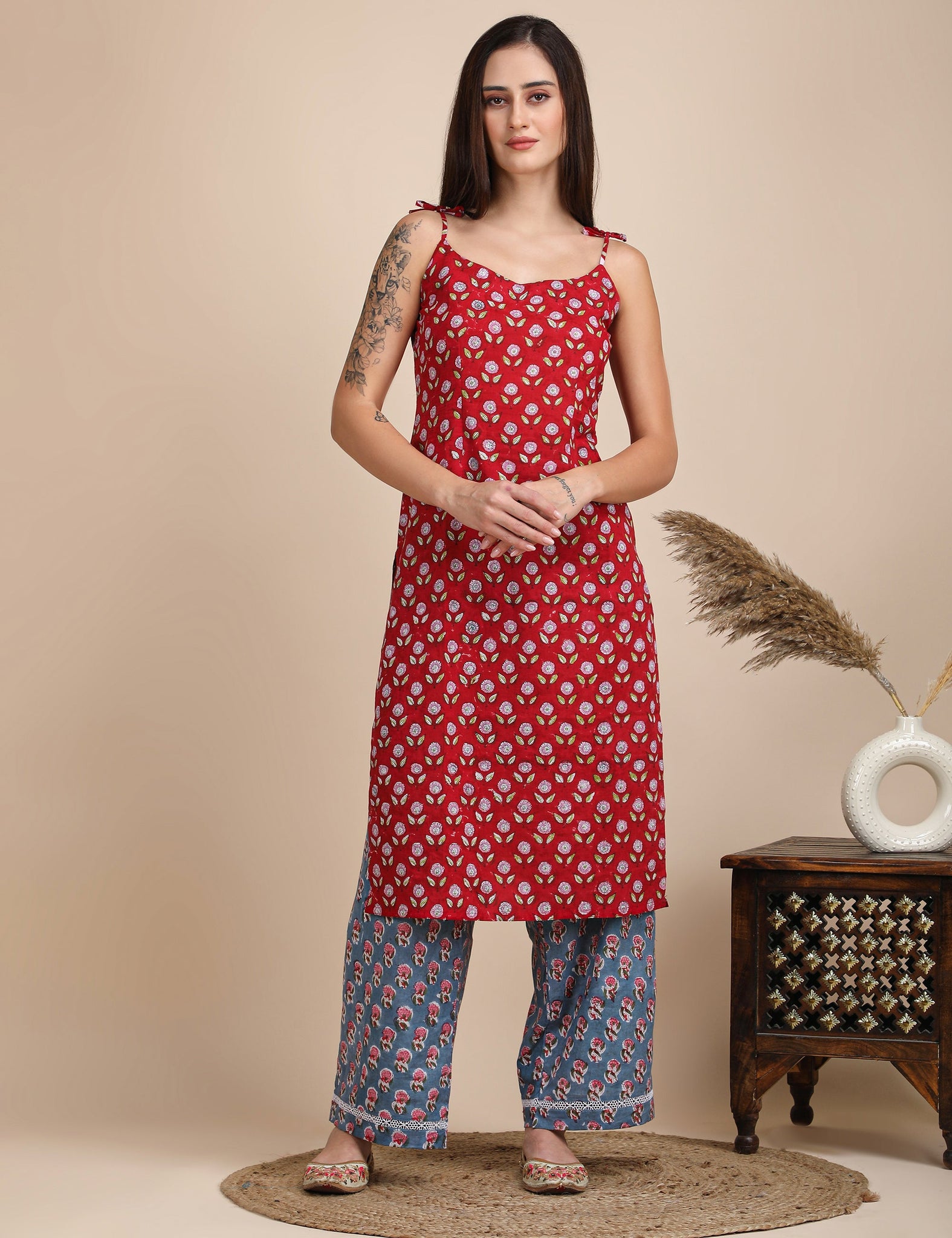 Rosy tie co-ord set