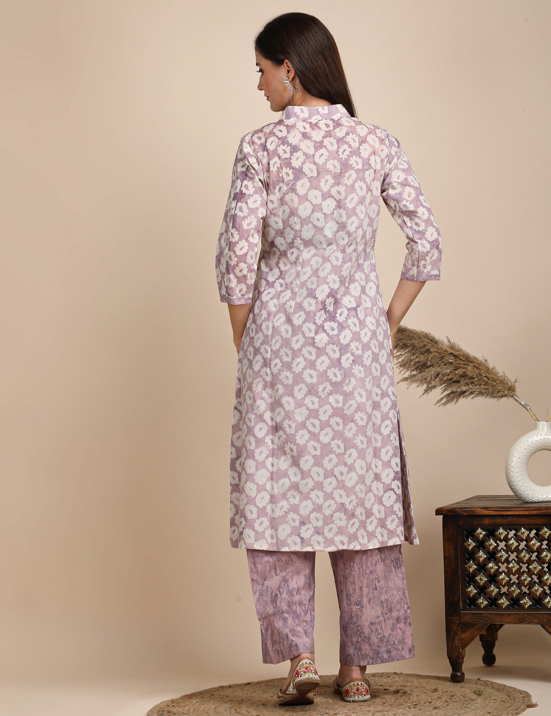 Dusty Bloom Kurta Set with dupatta