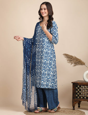 Indigo Gota Patti kurta set with dupatta