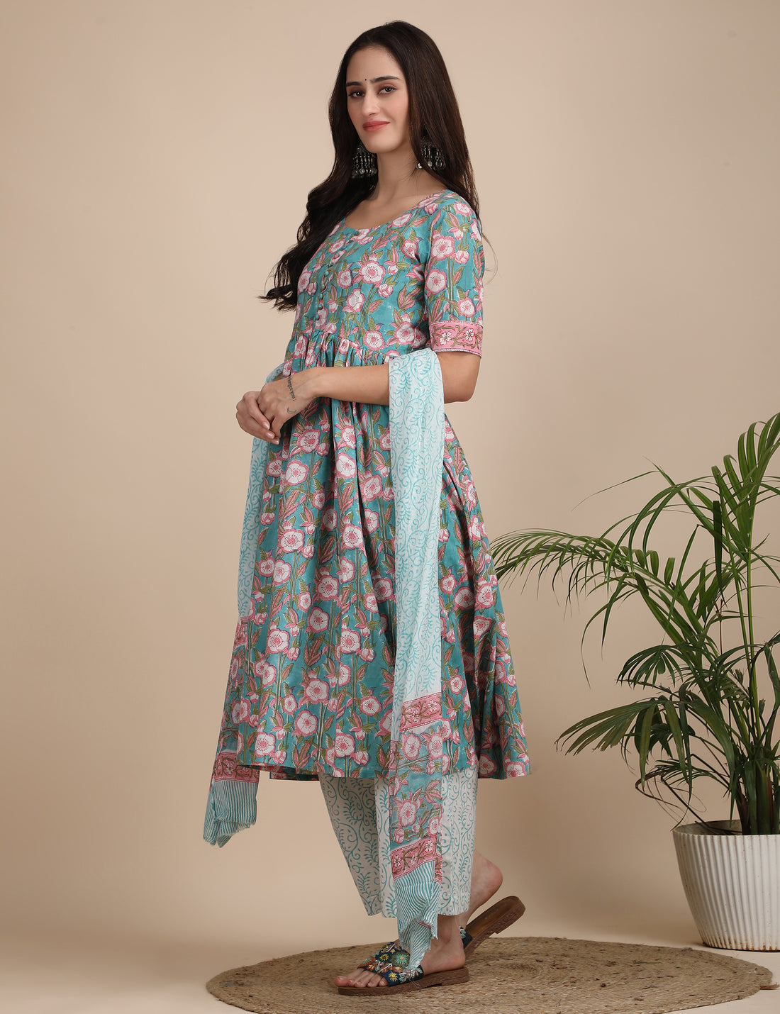 Blue breeze kurta set with dupatta