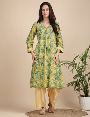 Lemon leaf bloom co-ord set