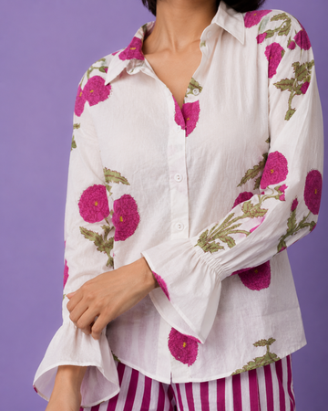 Peony Ruffled Shirt