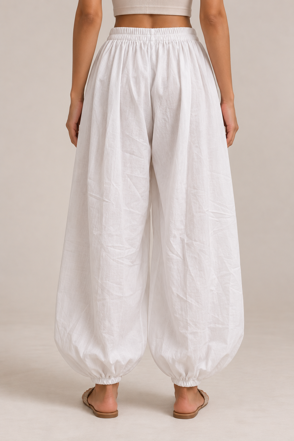 100% pure cotton balloon pants